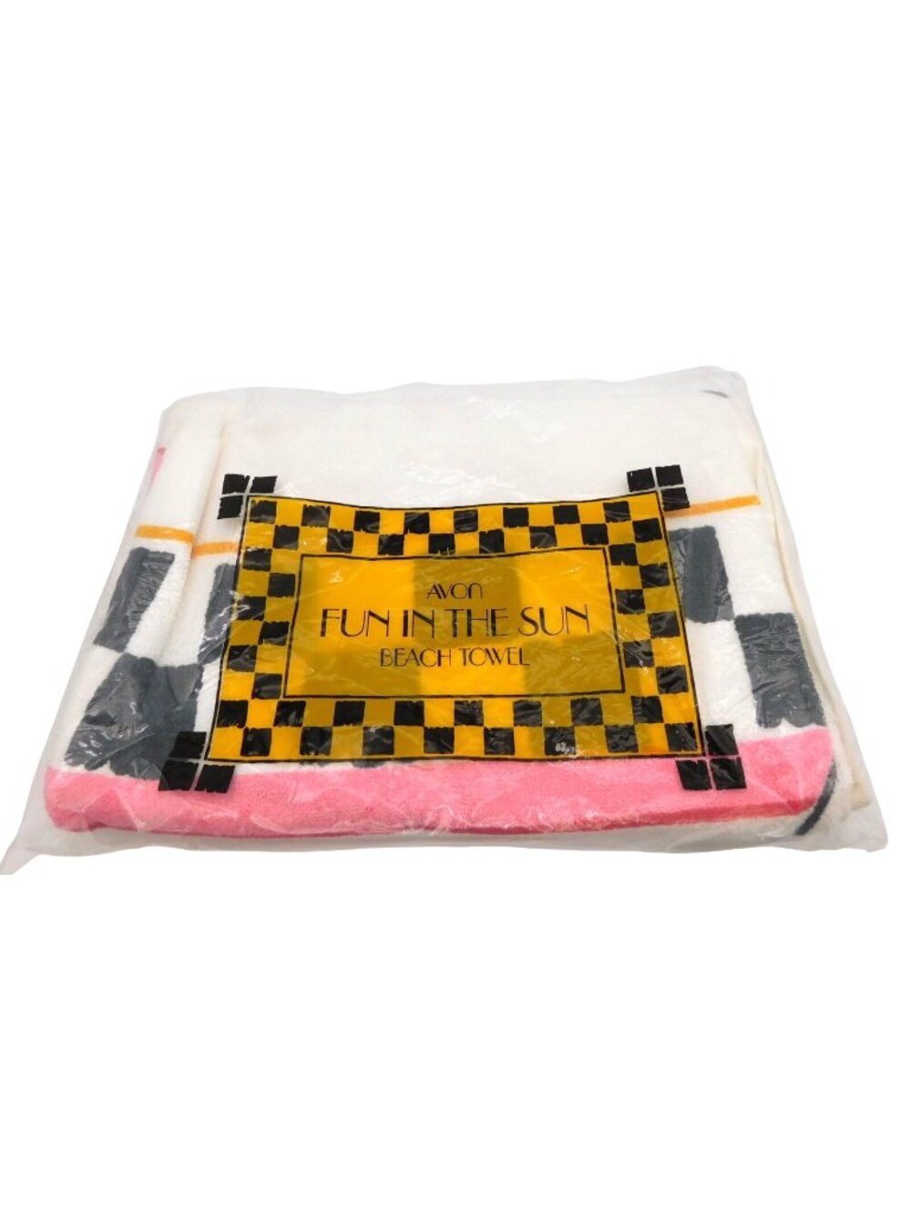 Sealed Avon Fun In The Sun Beach Towel 1987 Ice Cream Cone Design New Old Stock